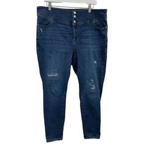 Lane Bryant Distressed High Rise Jeggings Size 20